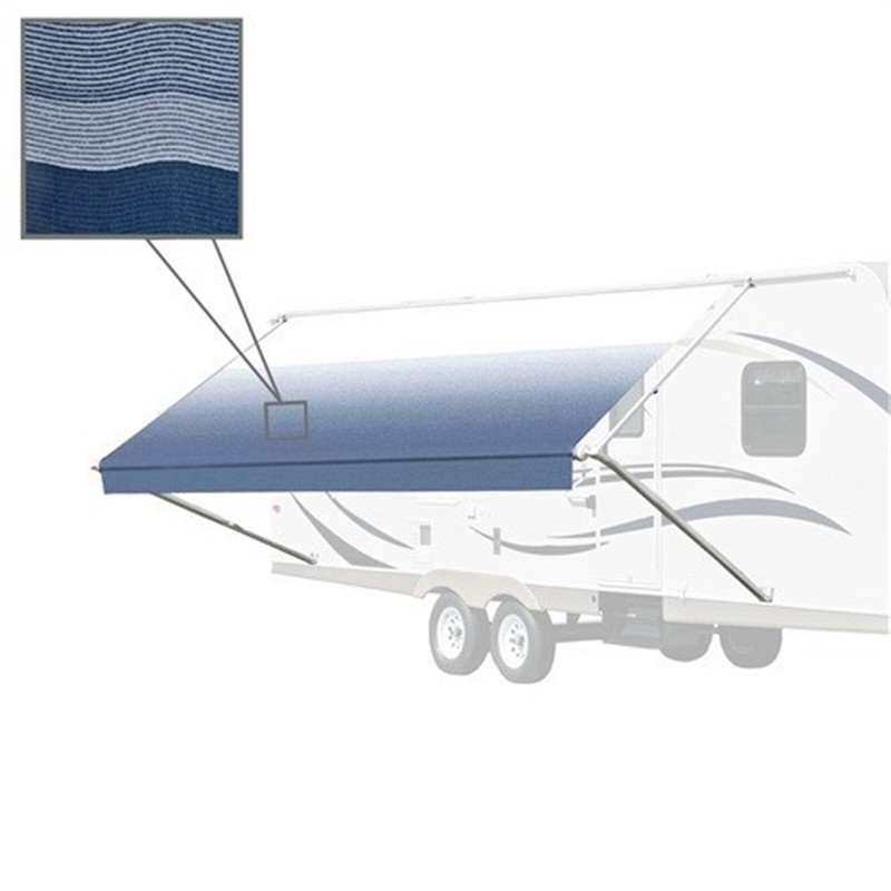 Aleko RV Awning Fabric, Blue Stripes, RVFAB12X8BLSTR32, 648236978962
