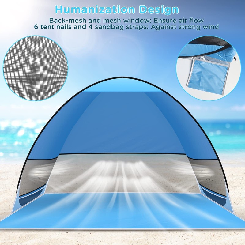 Pop Up Portable Beach Canopy Sun Shade Shelter Outdoor Camping Fishing Tent Mesh gallery