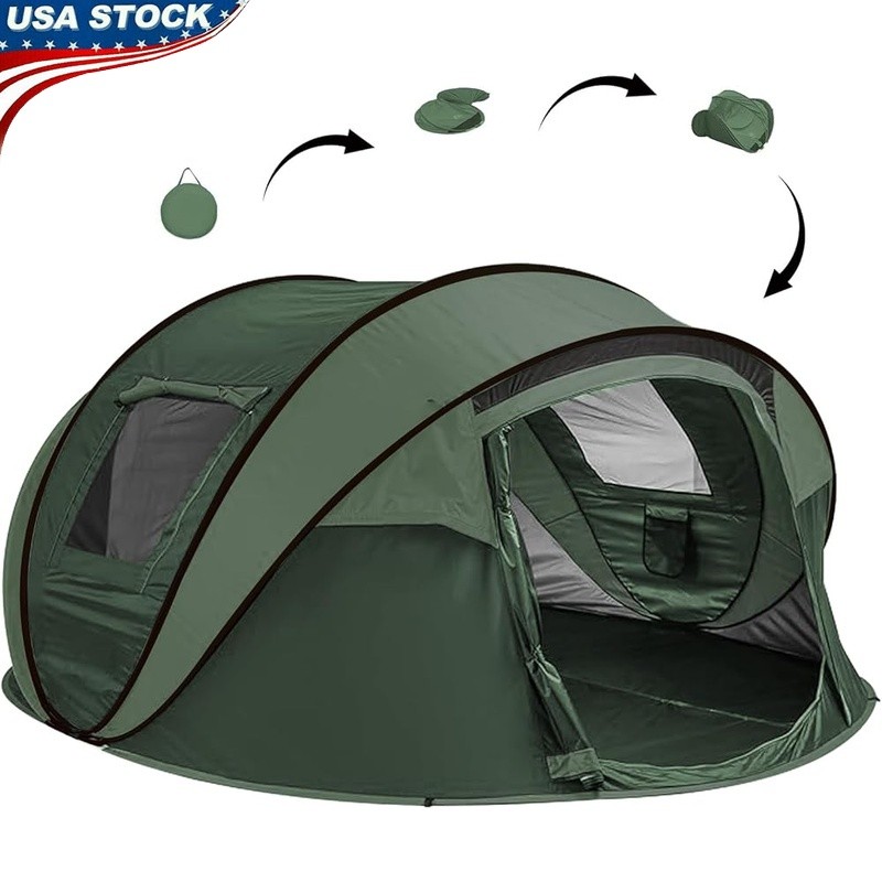 Instant Pop Up Camping Tent 6 Person Waterproof Windproof Outdoor Easy Setup New
