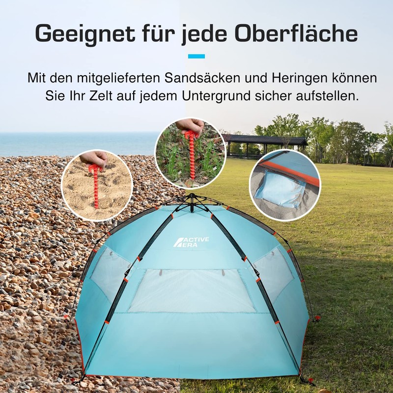 Luxury Beach Tent with UV Protection SPF 50+, Beach Shell XXL Water Resistant, Ea... gallery