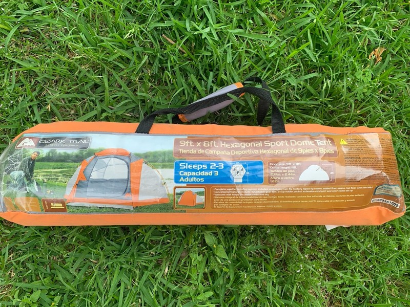 OZARK TRAIL Hexagonal Dome Tent, Lightweight, Sleeps 2-3 Adults, 9 ft. x 8 ft.