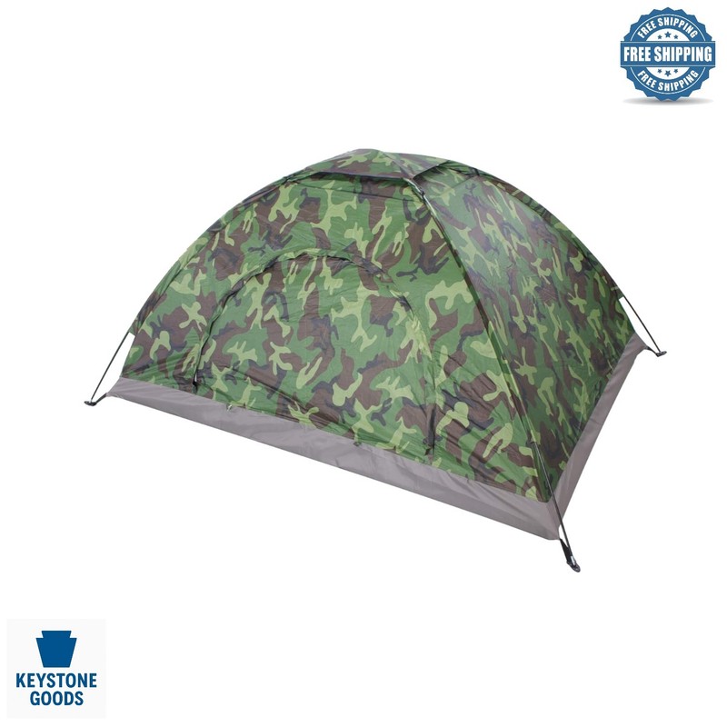 Ultralight Camouflage 2-Person Backpacking Tent for Camping & Hiking