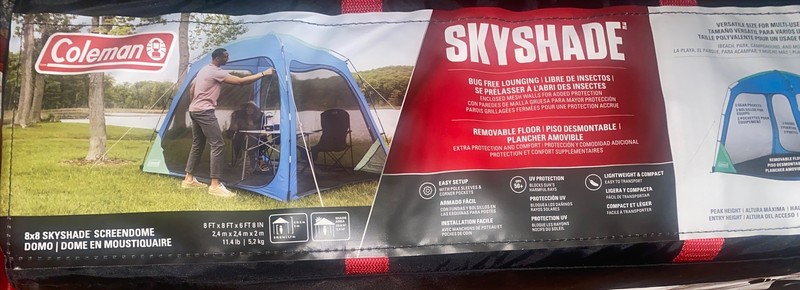 Coleman Skyshade 8 x 8 ft Screen Dome Canopy - Blue 8' x 8' Screen Dome gallery