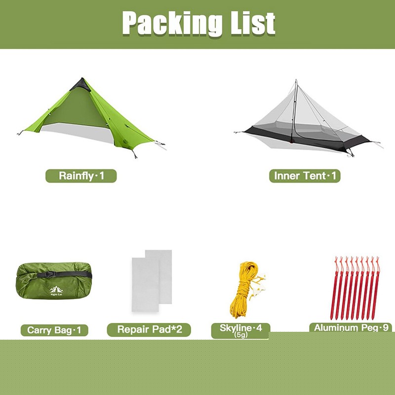 1 Person Camping Tent Ultralight Backpacking Tent Hiking Tent For Professional gallery