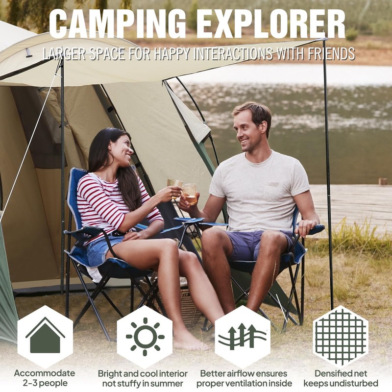 Camping Tent 23 Person Fold Up with Hydraulic Construction Family Tents Wa... gallery