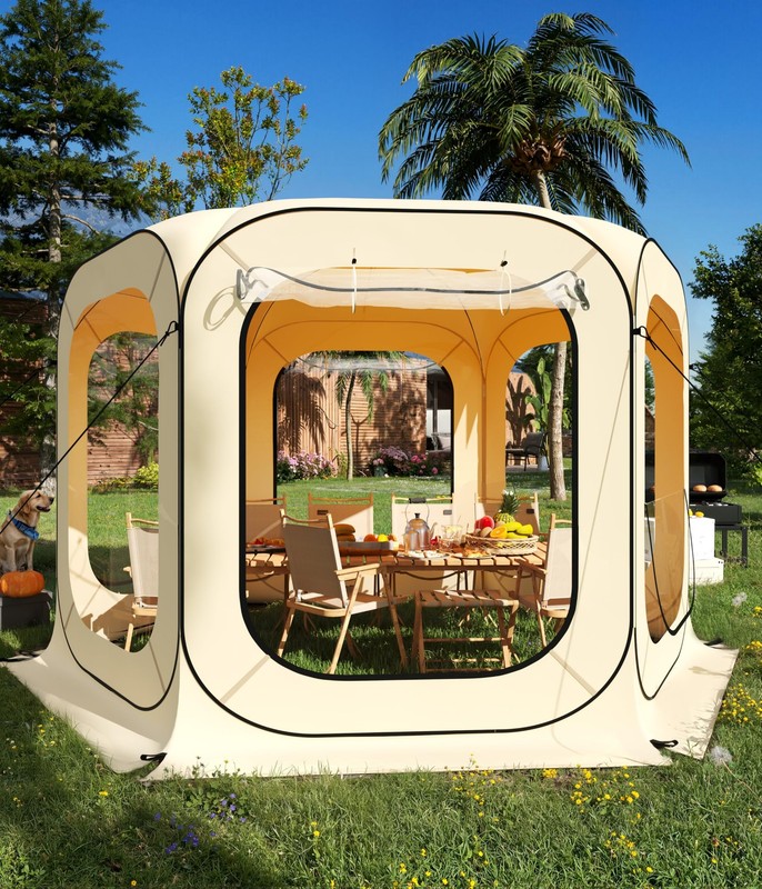 Pop Up Bubble Tent,Clear Rain Shelter for Camping,Portable Instant Sun Canopy