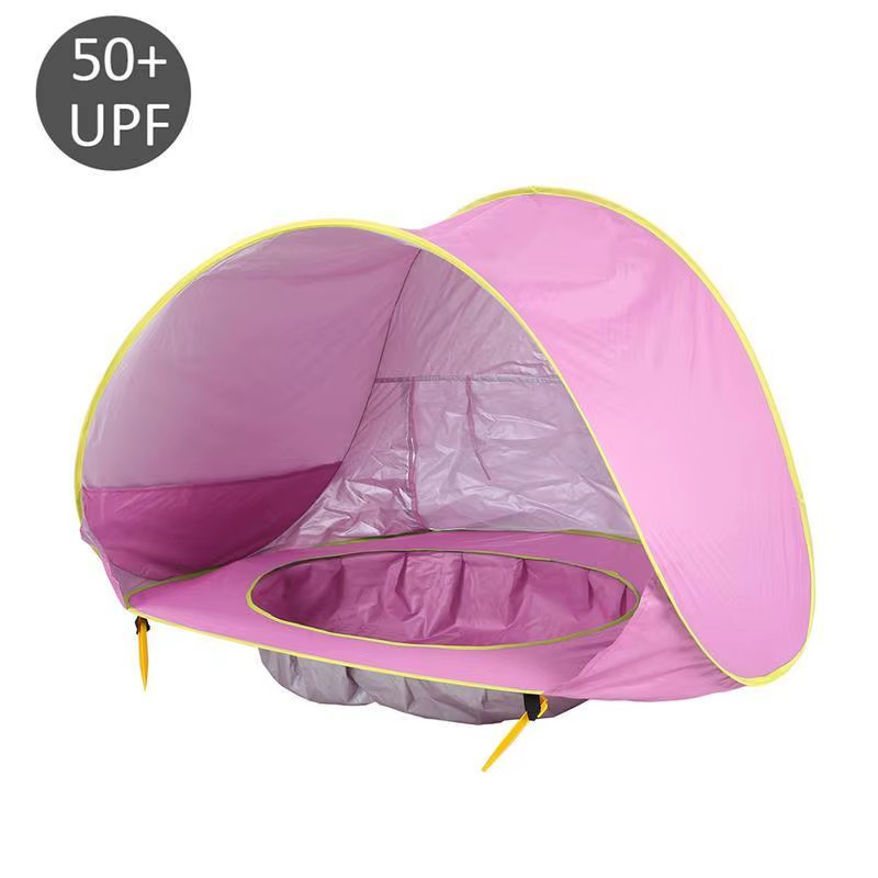 2 in 1 UPF 50+ Baby Beach Tent Waterproof Sun Shelter Uv-Protecting Sunshelter w