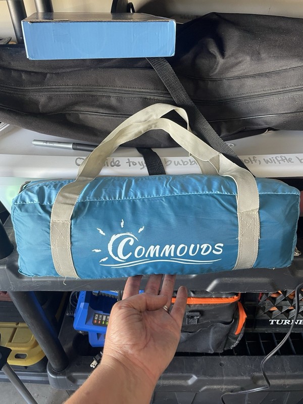 COMMOUDS 3 Person Beach Tent, Sun Shelter UPF 50+ Sunshade Canopy Sky Blue