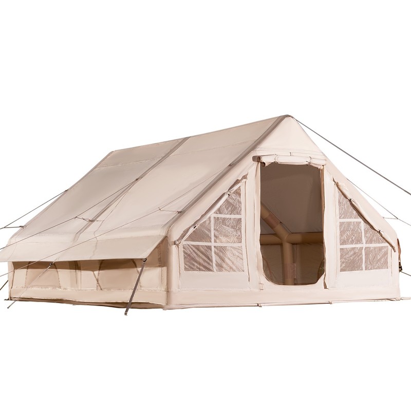 Inflatable Tent for Camping 5-8 Person Glamping Blow Up Tent with Pump & Stove