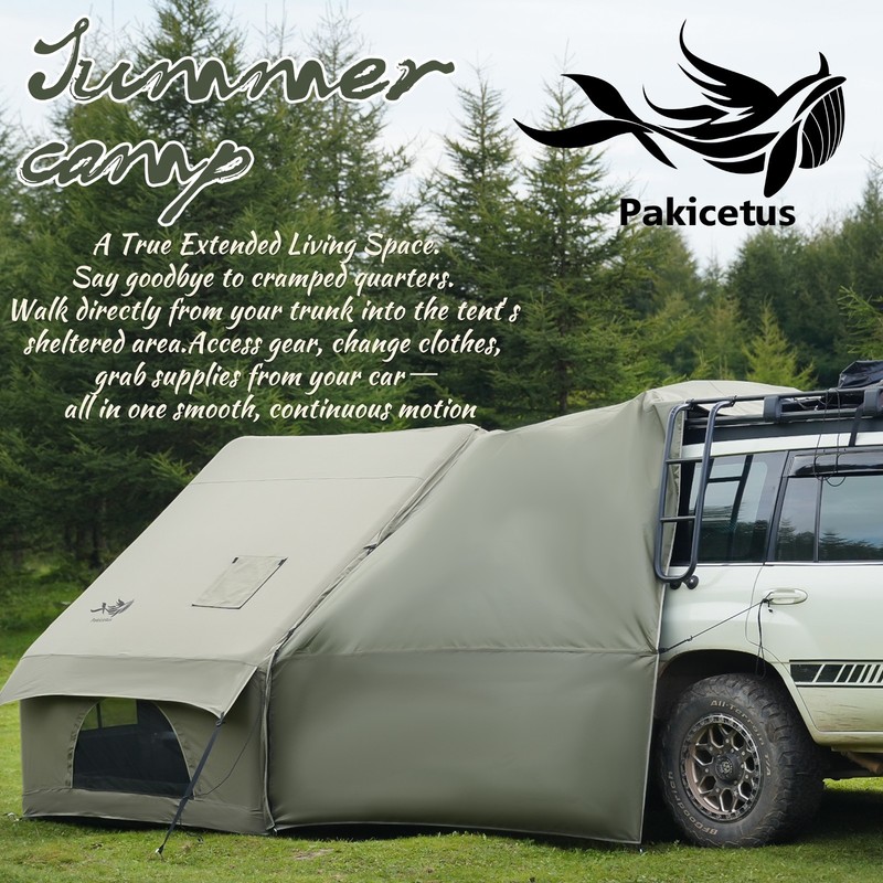 PAKICETUS Inflatable SUV Tailgate Tent, Quick Setup Car Trunk Camping gallery