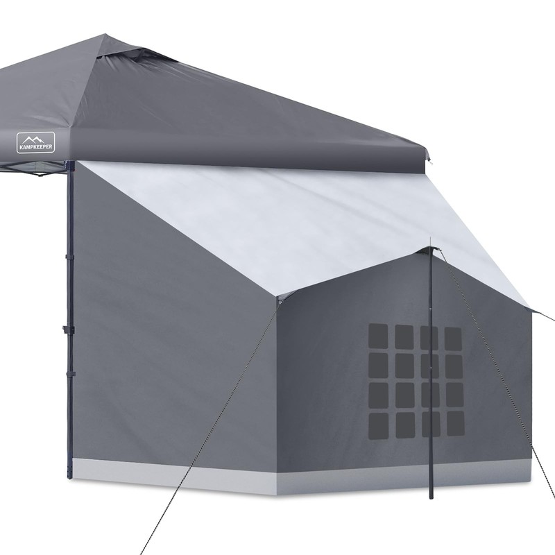 Side Tent Grey for 10′ x 10′ Pop Up Canopy Compatible with 10′ Wide Canopy Tents
