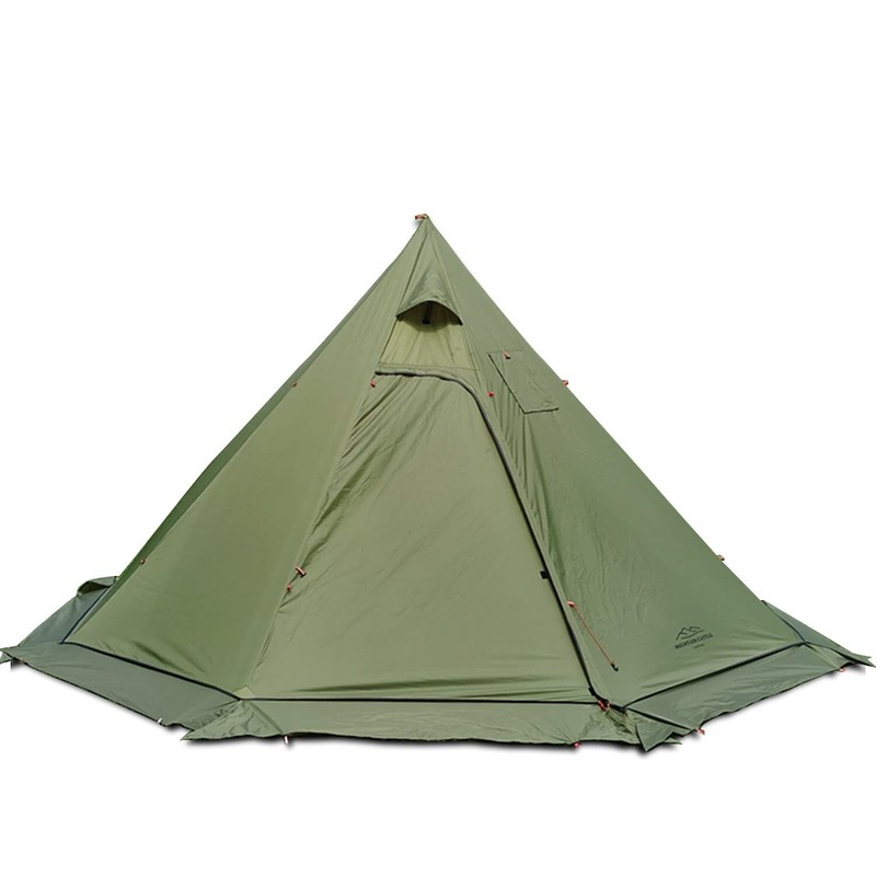 4 Persons 5lb Lightweight Tipi Hot Tents with Stove Jack, 7'3" Standing Room,...