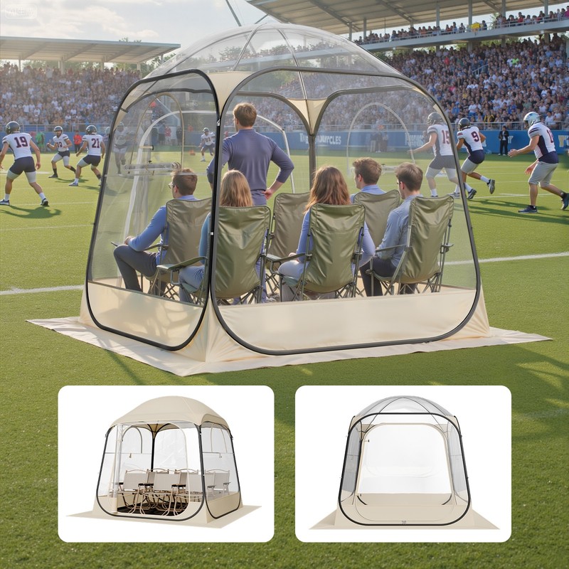 VEVOR Pop up Sports Tent 72×72 in Outdoor Clear Bubble Tent Weather Proof Pod