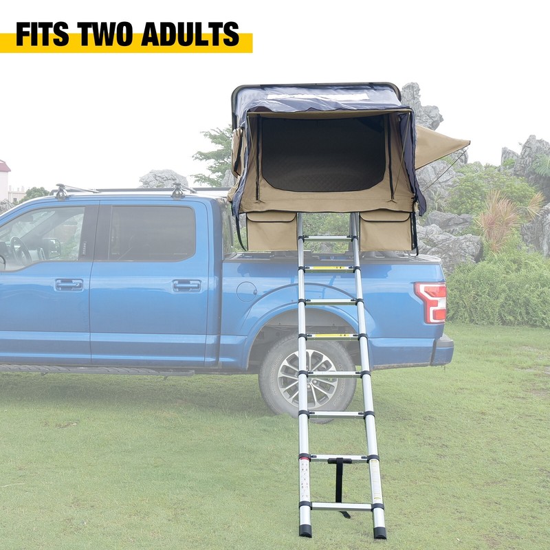 Universal Hard Shell Roof Top Tent Outdoor Car Tent Camp Tent W/Mattress Ladder gallery