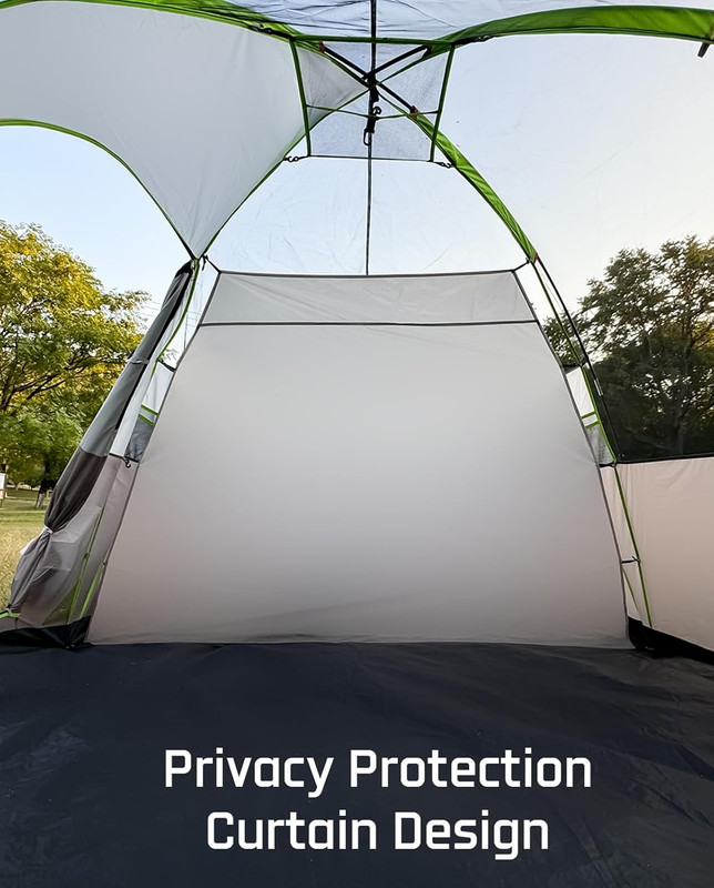 LOYEAHCAMP 8 Person Larger Extended Dome Camping Tent with 3 Rooms, Waterproof S gallery