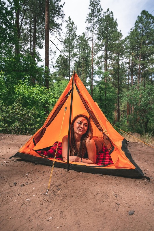 Stansport Eagle 2-Person Backpacking Tent Orange A-Frame Lightweight gallery