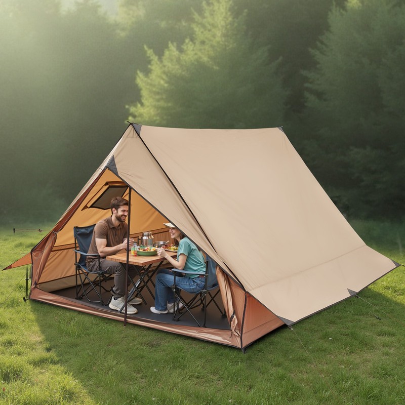 Uimoso 2-Person Camping Hot Tent Cabin with Stove Jack & Ground Mat Lightweight
