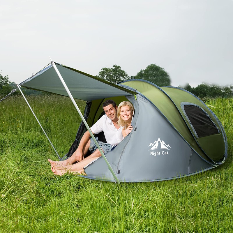 Camping Tent – 2-Person Easy Pop Up Tent with 2 Doors Backpacking Waterproof