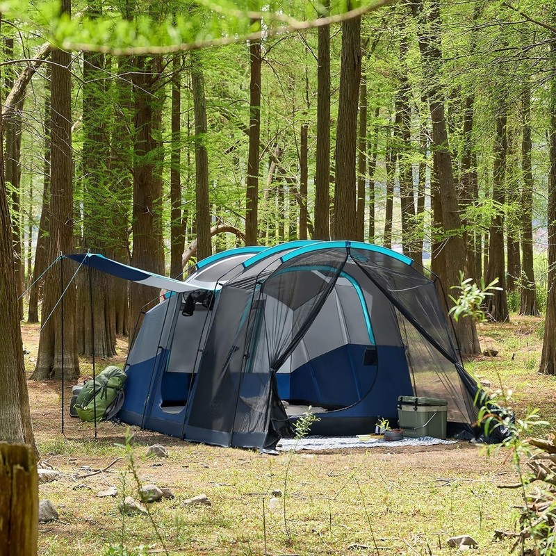Large 8-Person Camping Tent - All-Weather Protection & Carry Bag Included gallery