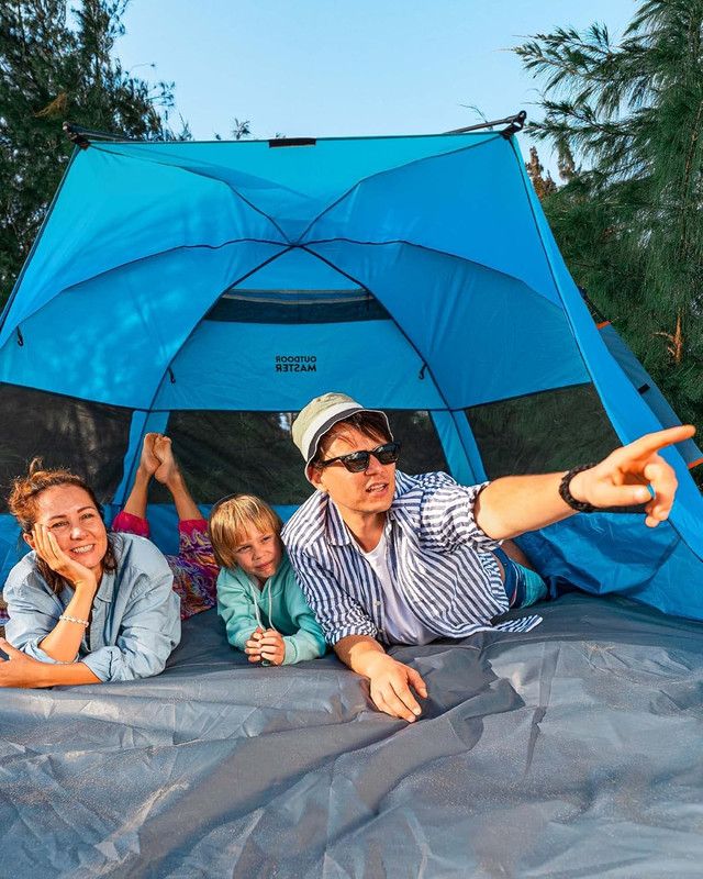 Beach Tent for 3-4 Person - Easy Setup and Portable Beach Shade Sun Shelter Cano gallery