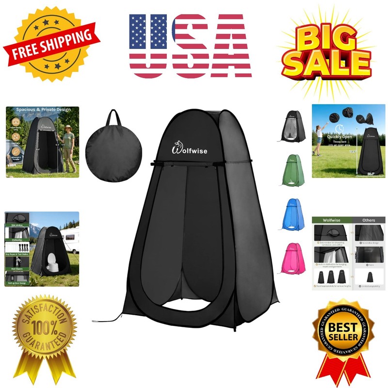 Pop Up Shower Tent for Camping Essentials, Portable Instant Changing Tent wit…