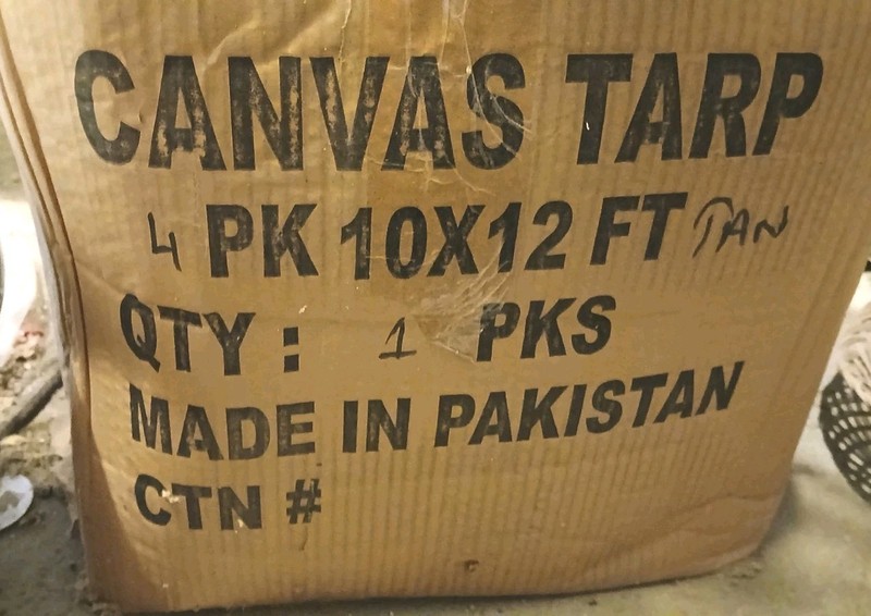 1 Zuperia 10ftx12ft Tan 16oz Canvas TARP HeavyDuty Waterproof PROJECTfarmTESTED
