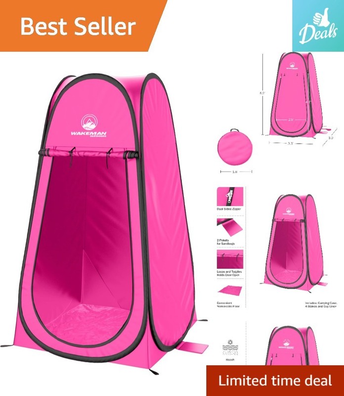 Water-Resistant Pop Up Shower Tent with Carry Bag – Privacy for 1 Person