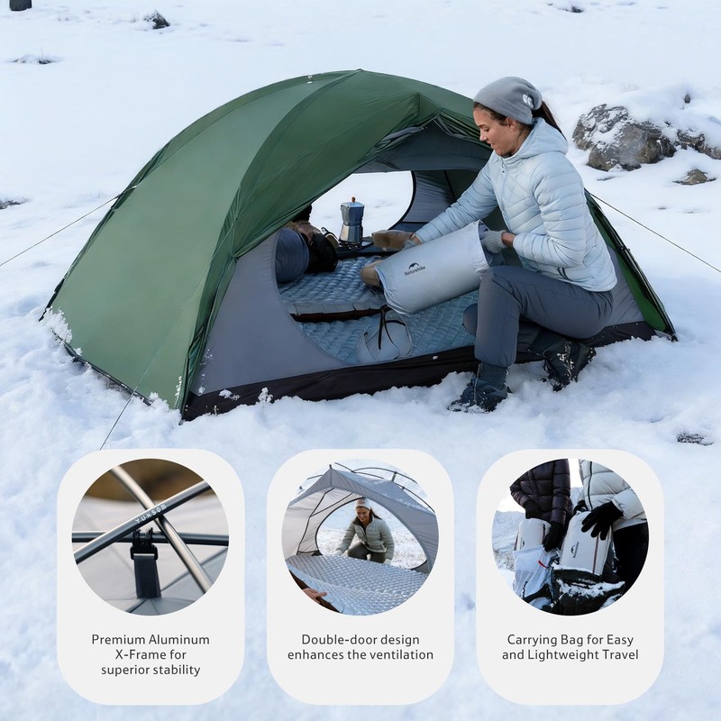 4 Season Tent,Waterproof 2 Person Backpacking Tent, Four Season Tents for Col... gallery
