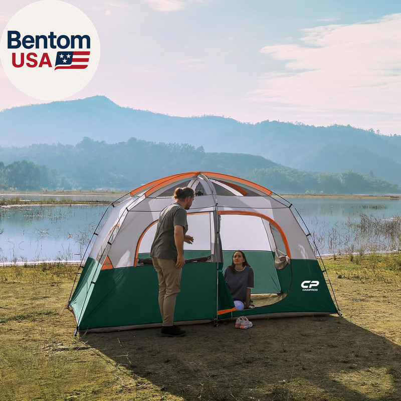 Upgraded 6/8 Person Camping Tents, Waterproof Windproof Family Tent with Larger gallery