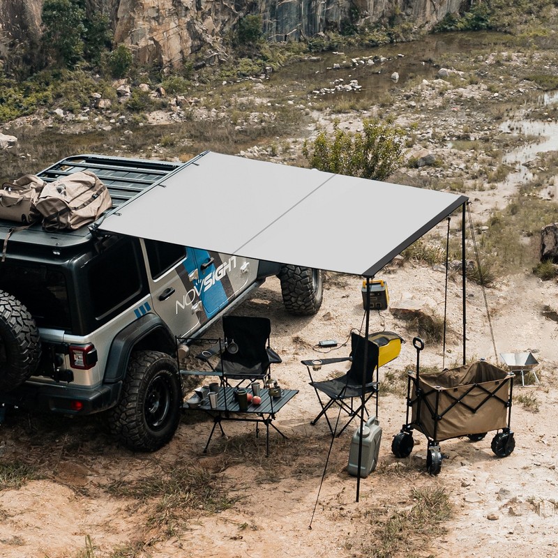 6.6x6.6' Car Side Awning Sun Shade 420D Waterproof Outdoor Camping Travel Tent gallery
