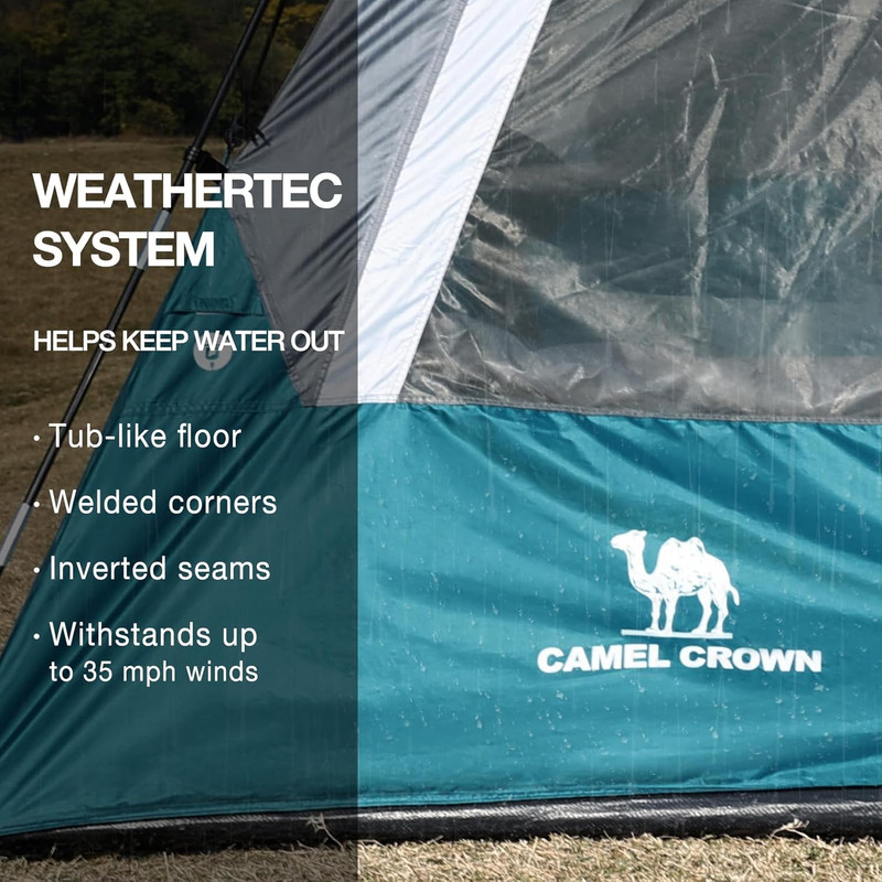 4/6 Person Tent Waterproof Lightweight Portable Backpacking Tent for Outdoor Cam gallery