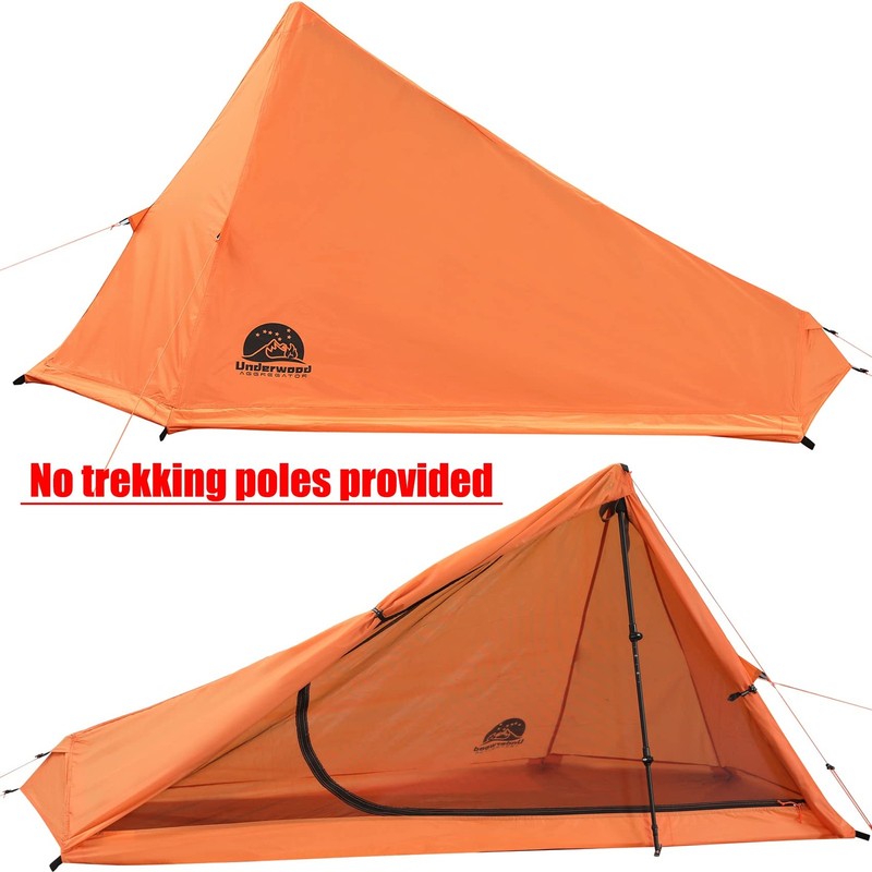1 Person Trekking Pole Tent for Backpacking - Ultralight Backpacking Tent, Wa... gallery