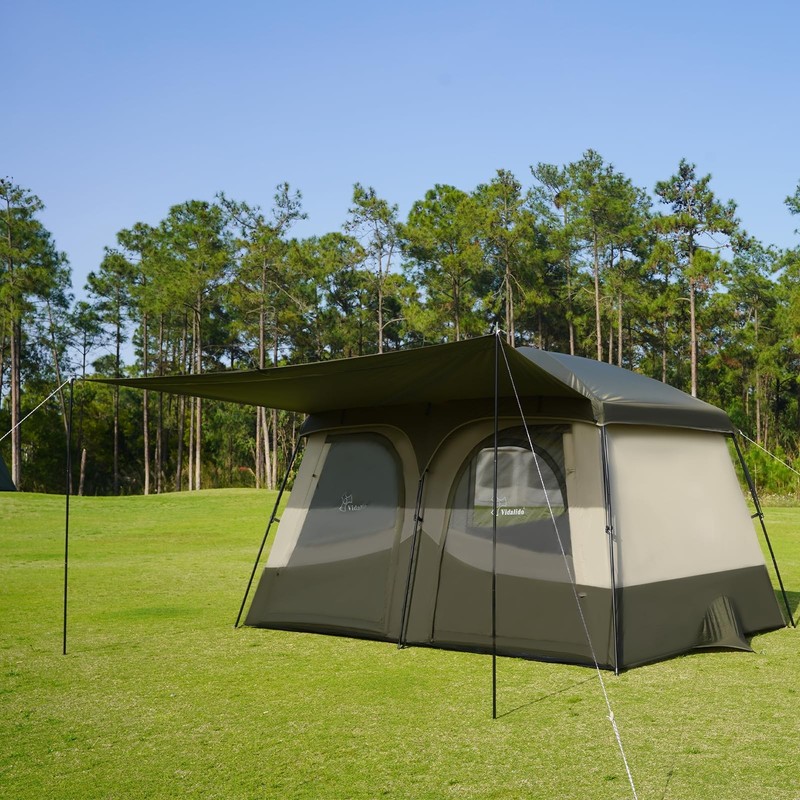 Tents，3-4 Person Camping Tent with Extended Vestibule，Weather Resistant Famil…