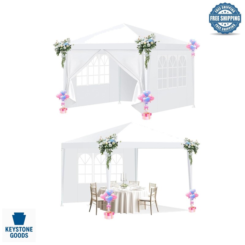 10x10FT Waterproof Party Tent with Removable Sidewalls for Outdoor Events
