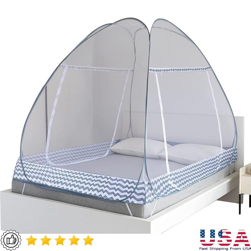Portable Mosquito Net Tent Bed Camping Indoor Outdoor Folding Pop Up Solution US