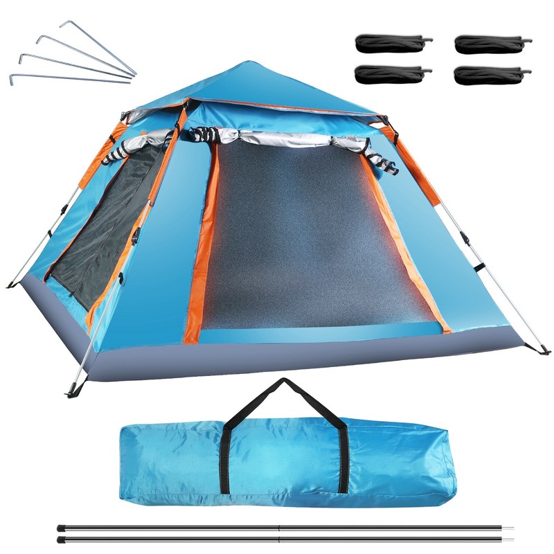 4-5 Person Waterproof Outdoor Camping Tent for Hiking 2 Windows Camping Tent