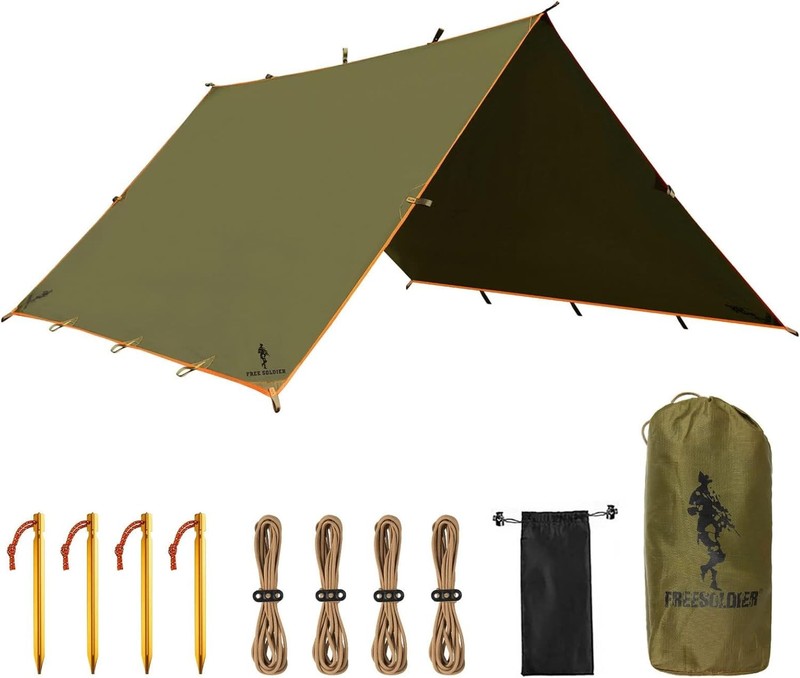 10x13ft Waterproof Portable Tarp Outdoor Camping Traveling Awning Backpacking