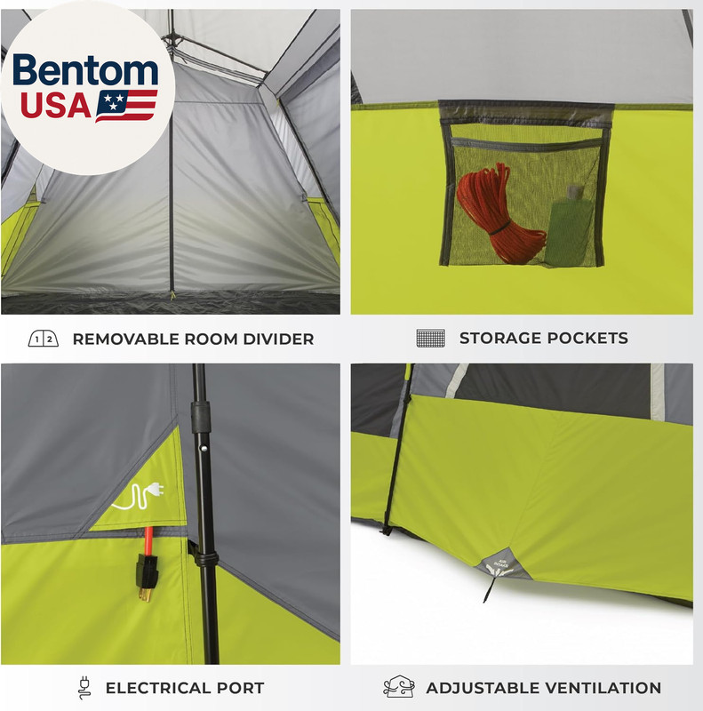 Core 9 Person Instant Cabin Tent - 14' X 9', Green (40008) gallery