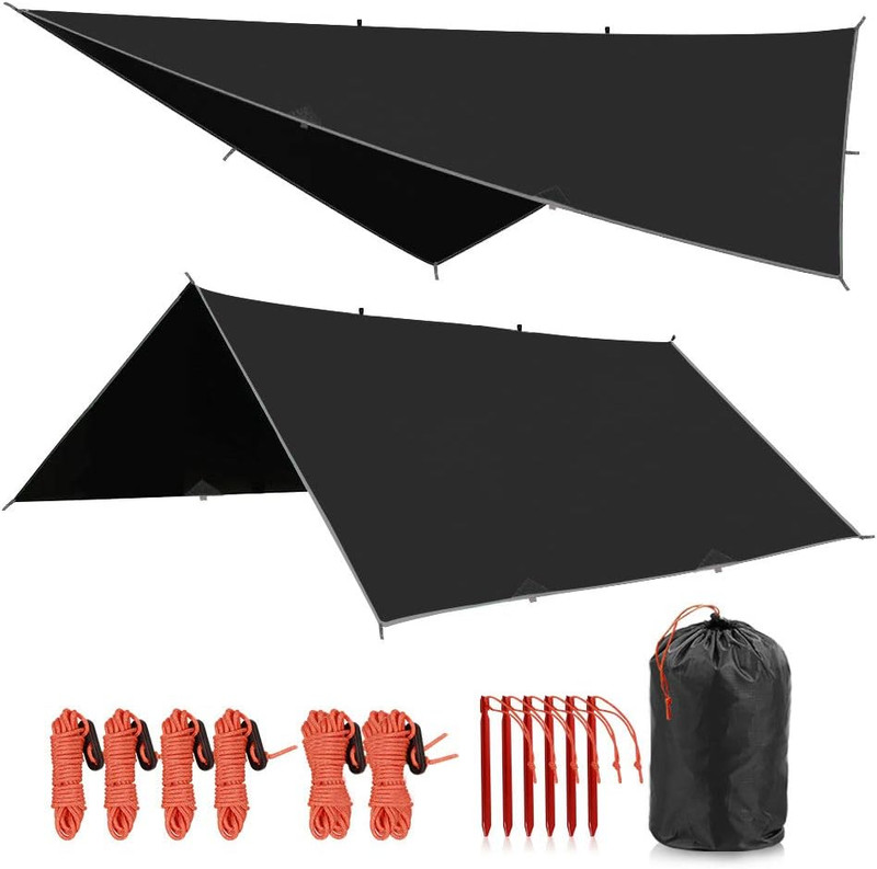 Hammock Rain Fly Camping Tarp Waterproof, 10X12Ft Lightweight Backpacking Rain T