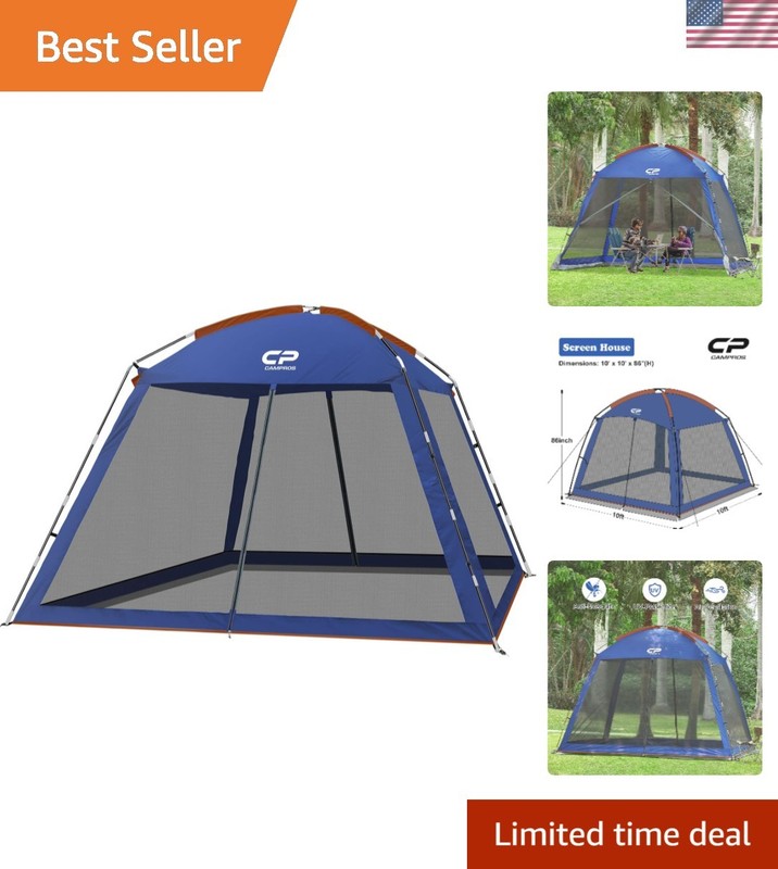Durable Aluminum Frame 10’x10′ Blue Screen Tent – Lightweight & Portable Shelter
