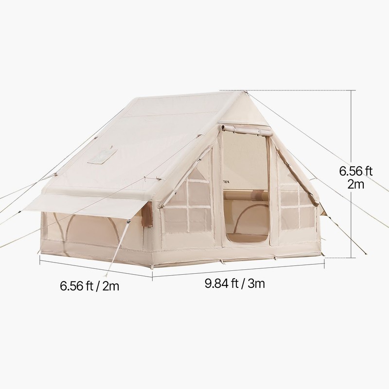 3-5 Person Glamping Inflatable Tent 65 sqft 2 Doors gallery