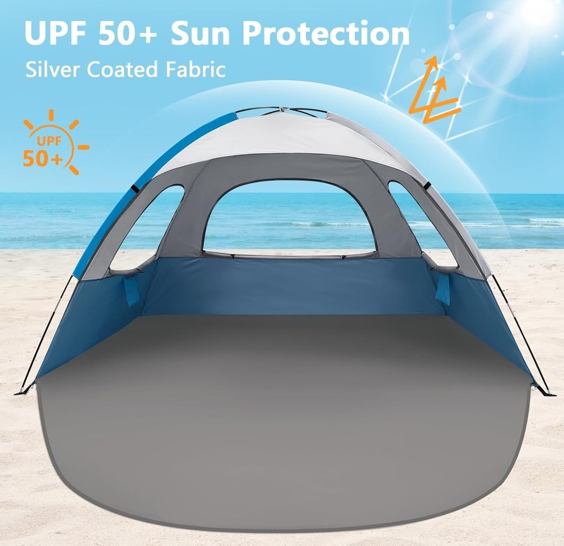 Spacious Outdoor Sun Shelter Tent with Fiberglass Frame for Family Adventures gallery