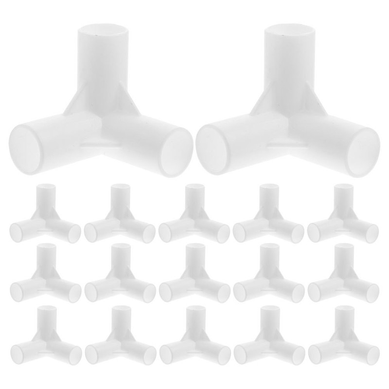 30Pcs White Plastic Tent Pole Fittings Portable Canopy Frame Replacement Parts gallery