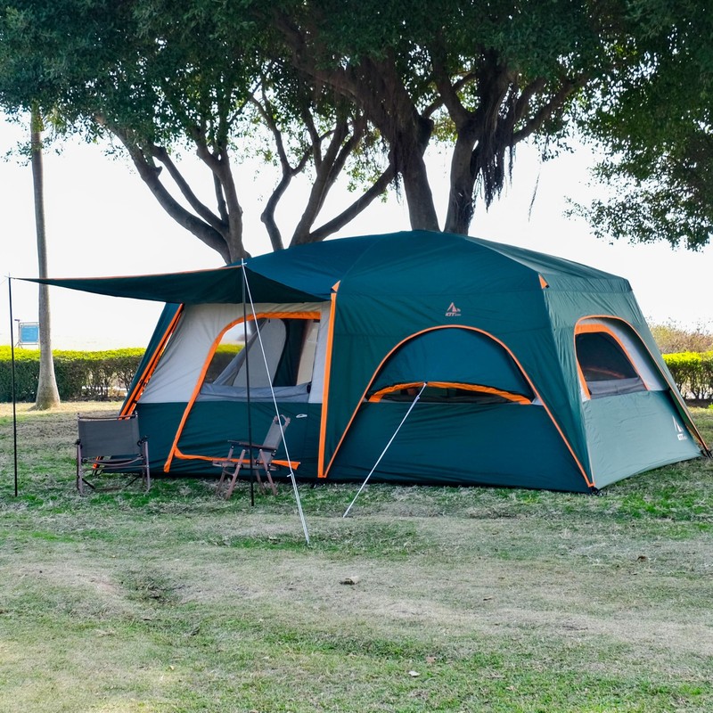 Extra Large Tent 12 Person,Family Cabin Tents,Full Rainfly,2 Bay-Windows,2 Ro... gallery