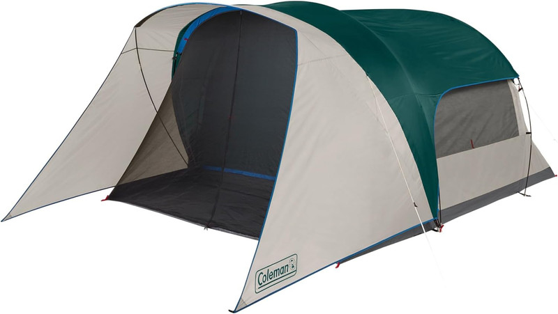 Weatherproof 4-Person Cabin Tent with Screened Porch, Screen Room Adds 35% More
