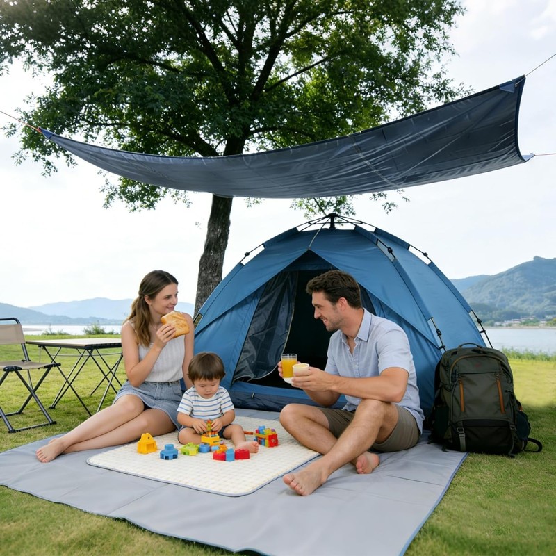 4-in-1 Camping Tarp: Waterproof, Multipurpose Tent Footprint for All Adventures gallery