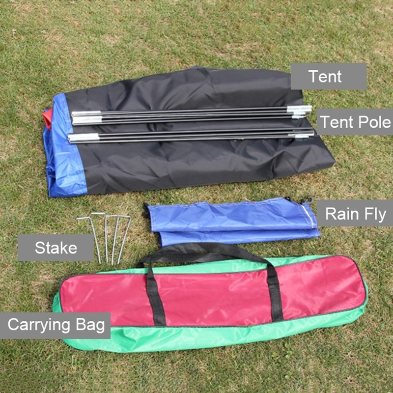 Tent Oxford Cloth 170T PU Polyester With Single Layer Door Ventilation System gallery