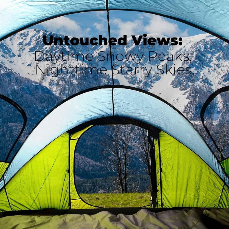 4 Person Easy Pop up Tent, Automatic Setup, Waterproof, 2 Doors-Instant Family T gallery