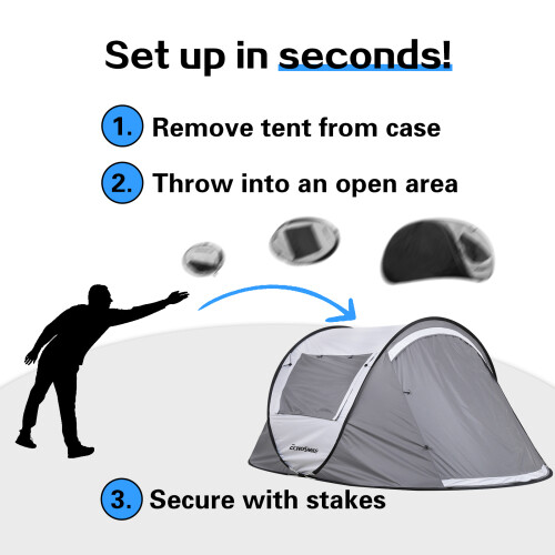 2 Person Camping Pop Up Boat Tent Easy set up Waterproof Outdoor Hiking Tent gallery