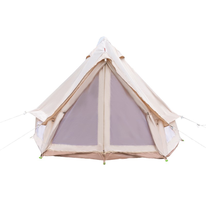 Luxury Glamping Tent All Year Living Polyester Cotton Bell Tent 3m Waterproof gallery